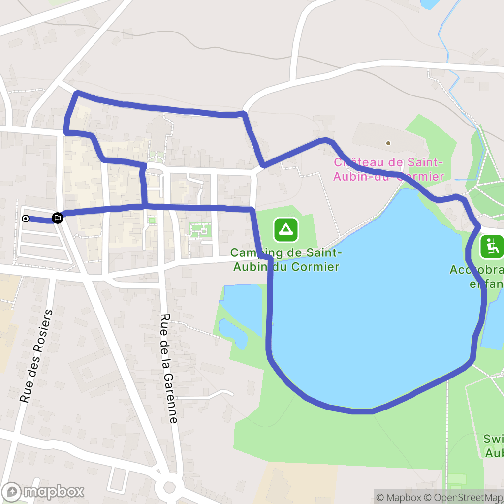 Saint-Aubin-du-Cormier : carte du parcours de randonnée - France