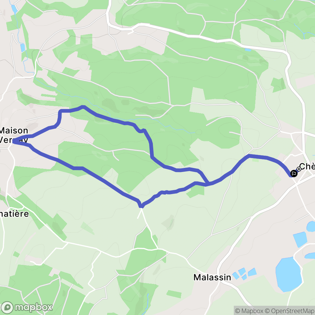 Chèzeneuve : carte du parcours de randonnée - France