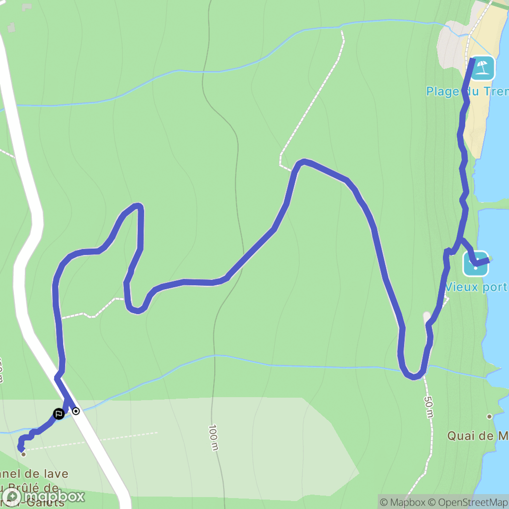 Saint-Philippe : carte du parcours de randonnée - France