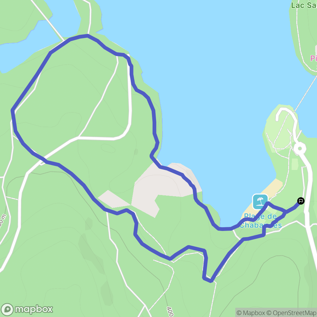 Compreignac : carte du parcours de randonnée - France
