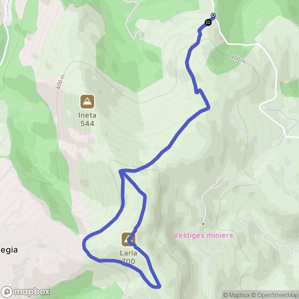 Saint-Martin-d'Arrossa : carte du parcours de randonnée - France