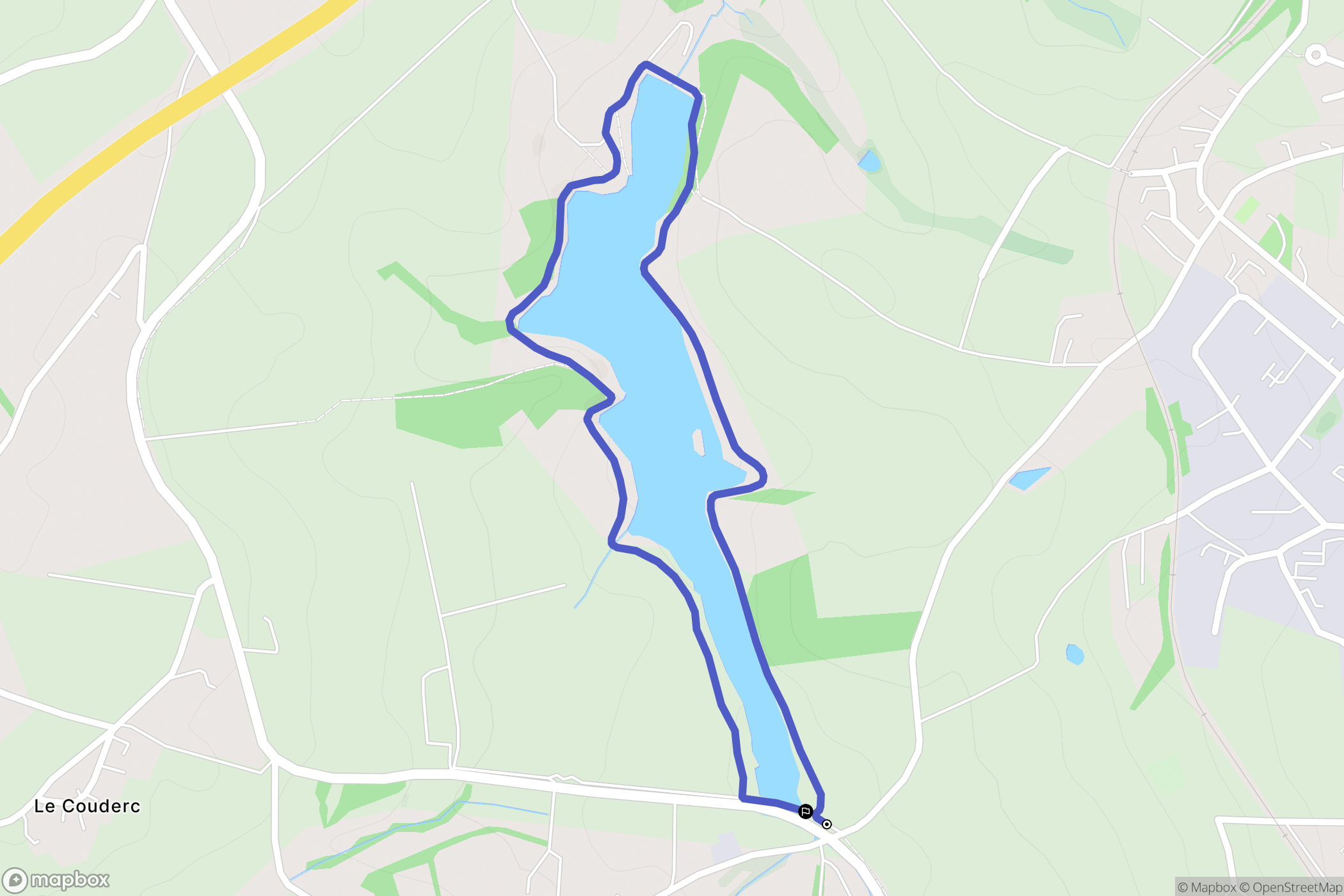 Luc-la-Primaube : carte du parcours de randonnée - France