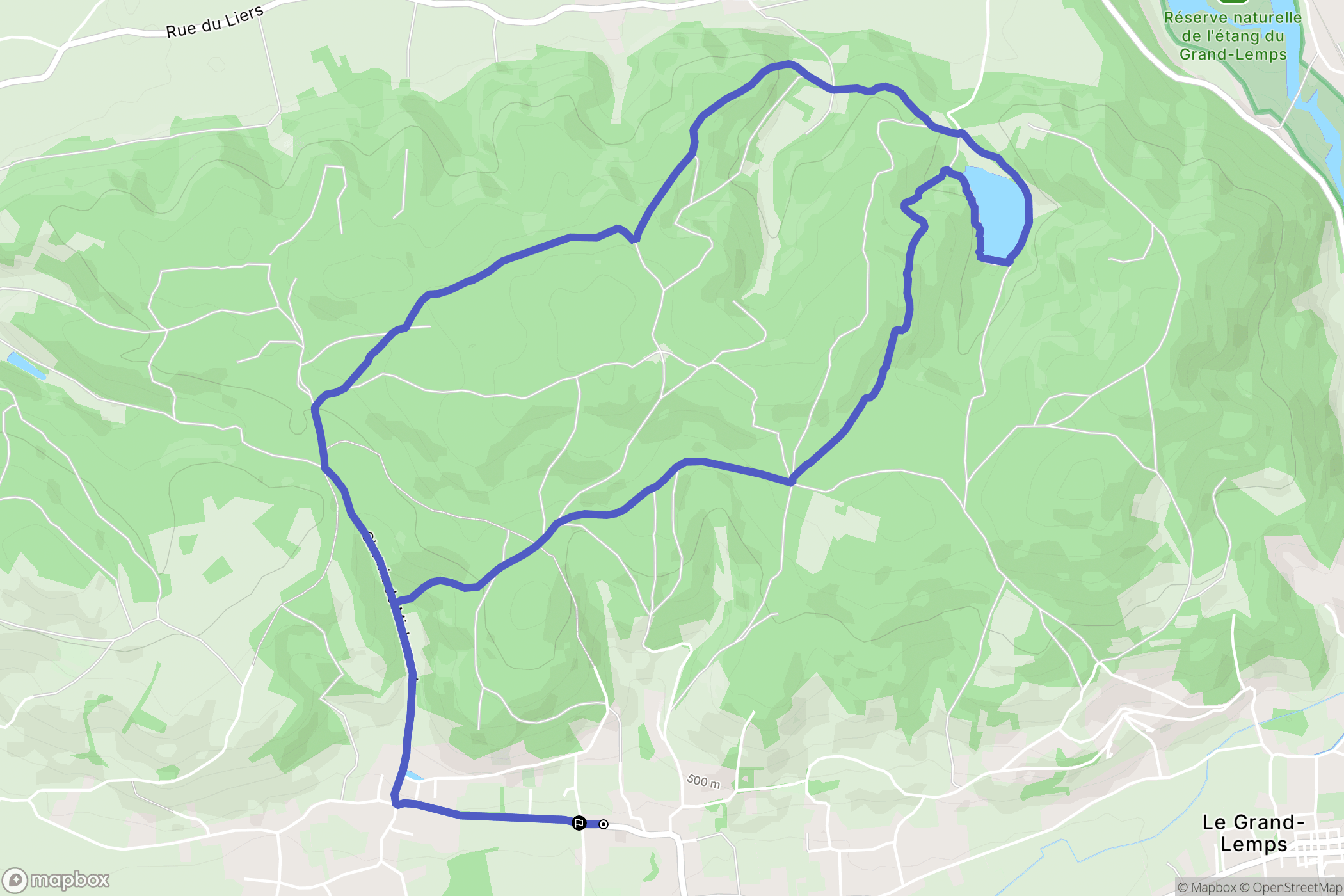 Bévenais : carte du parcours de randonnée - France