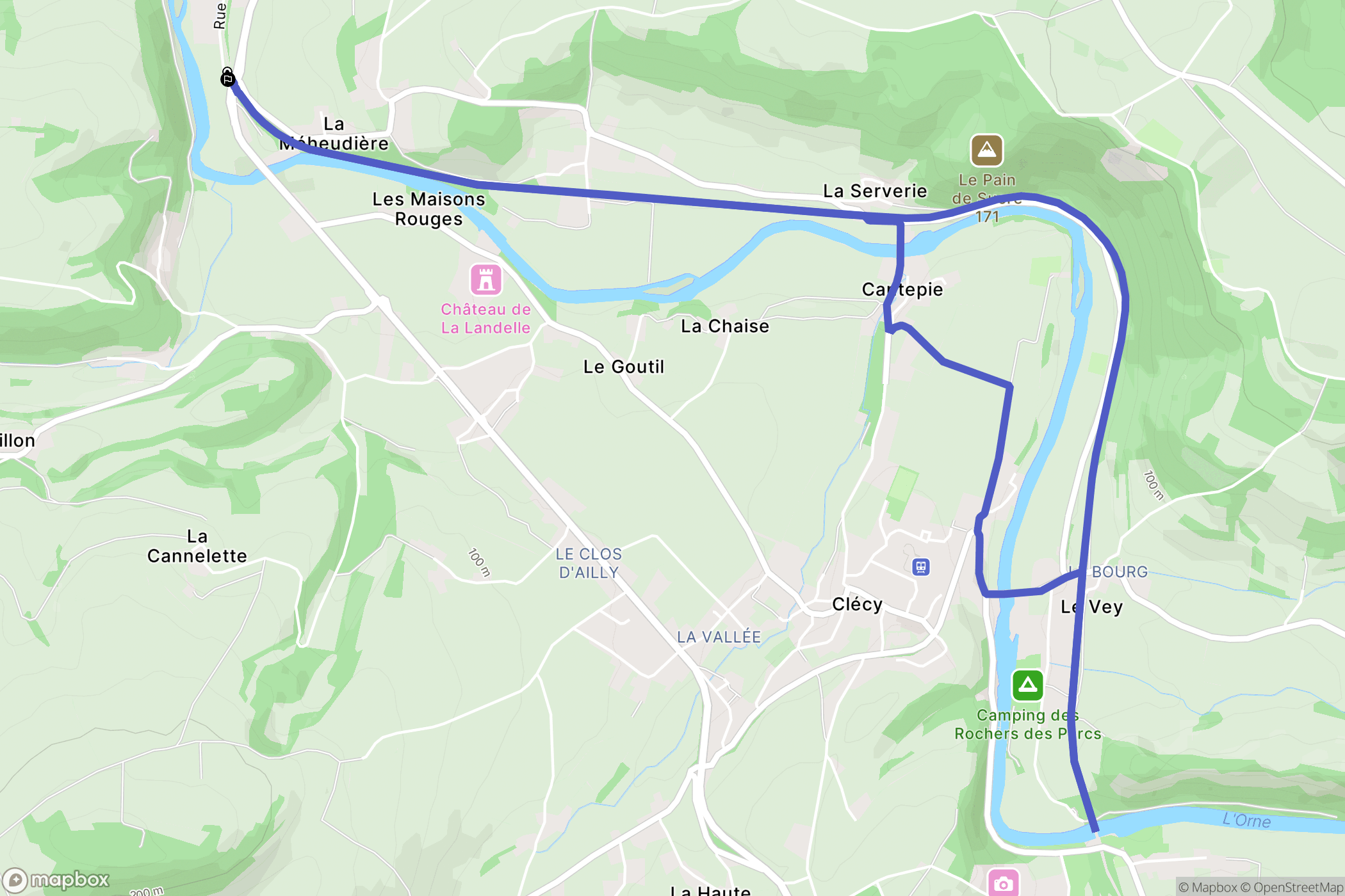 Saint-Remy : carte du parcours de randonnée - France
