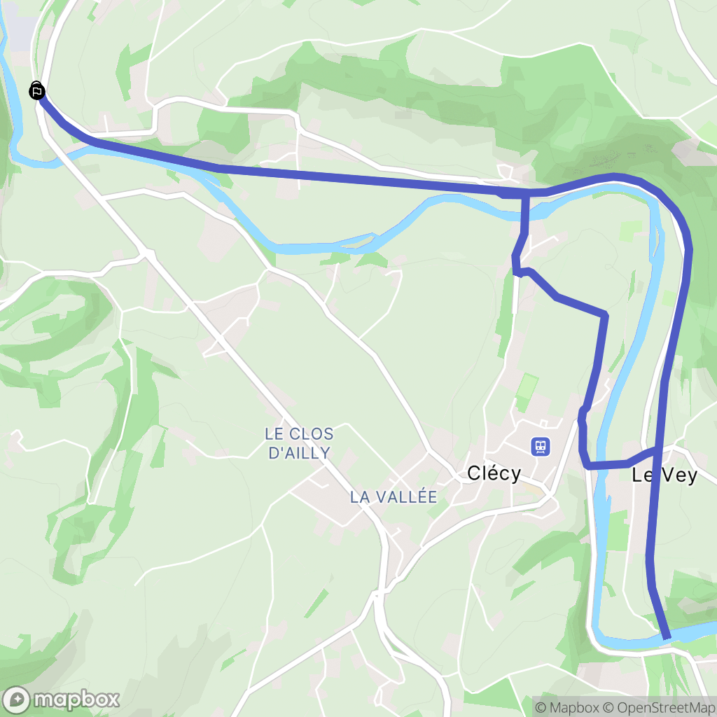 Saint-Remy : carte du parcours de randonnée - France