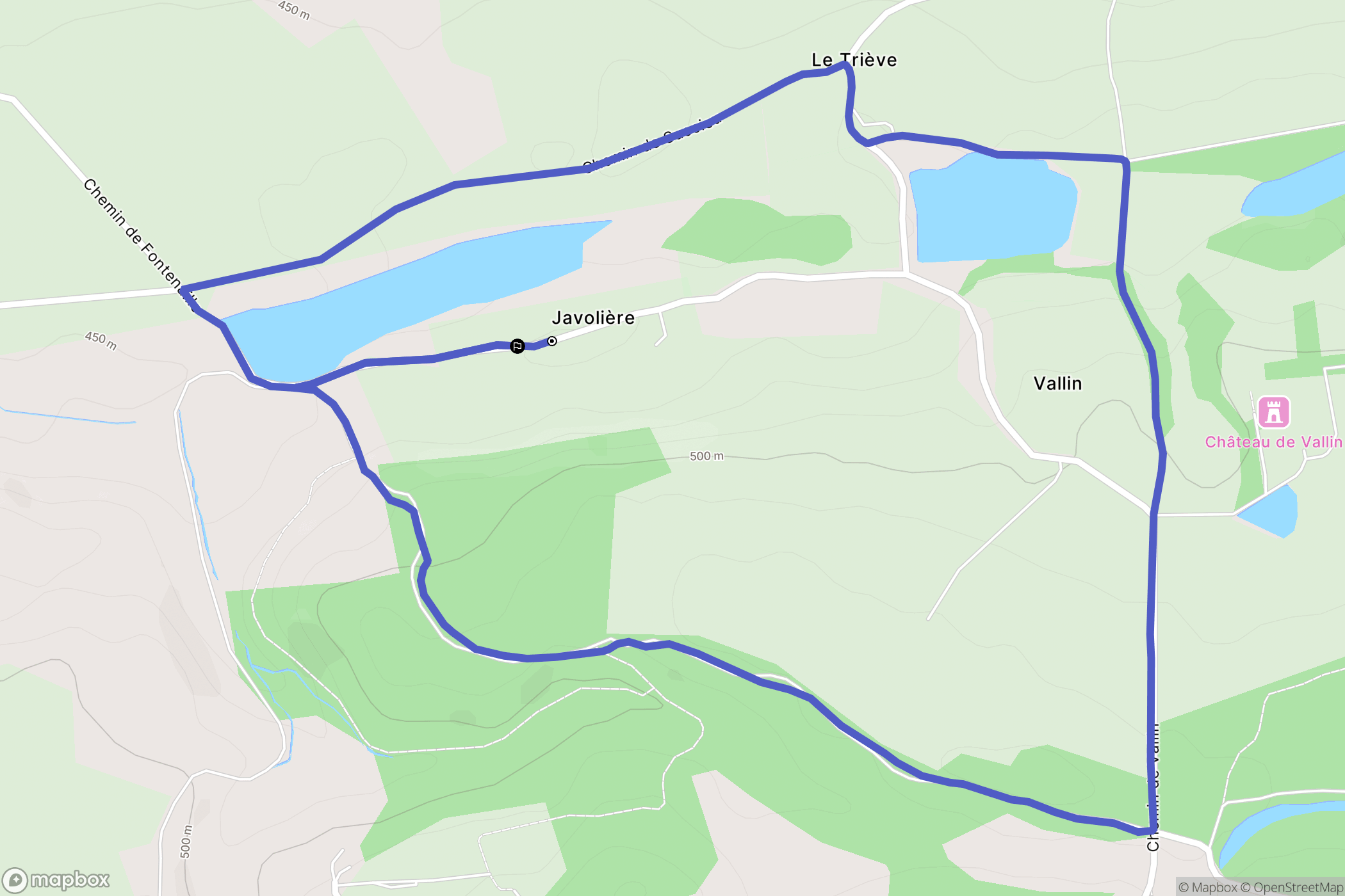 Saint-Victor-de-Cessieu : carte du parcours de randonnée - France