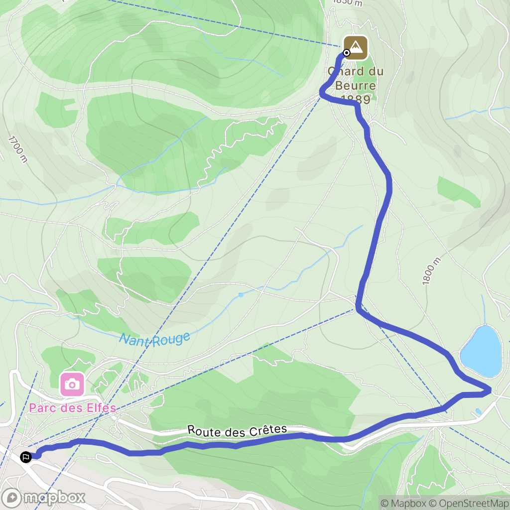Hauteluce : carte du parcours de randonnée - France