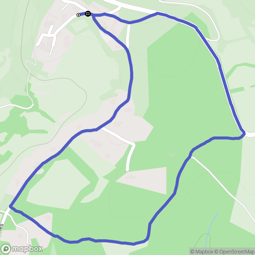Ferrières-les-Verreries : carte du parcours de randonnée - France