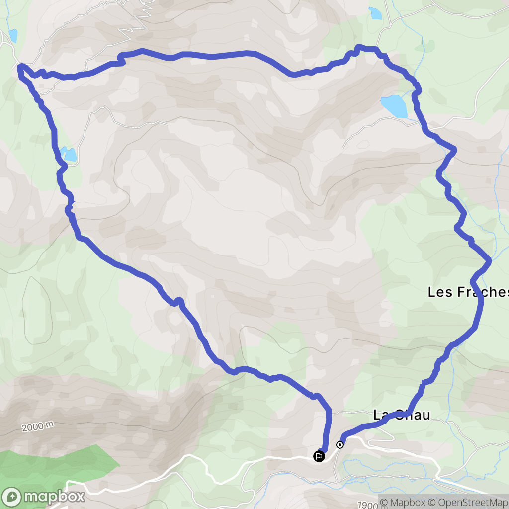 Cervières : carte du parcours de randonnée - France