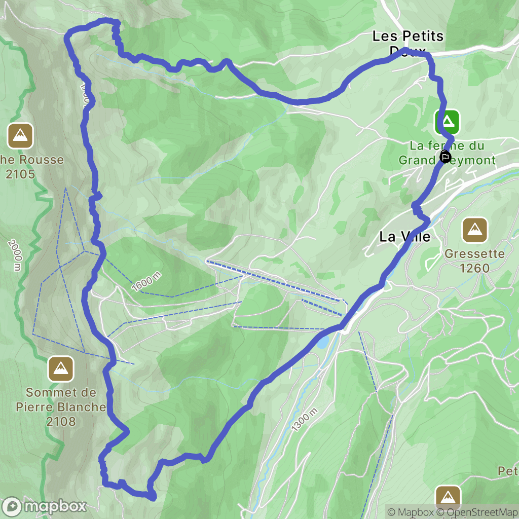Gresse-en-Vercors : carte du parcours de randonnée - France