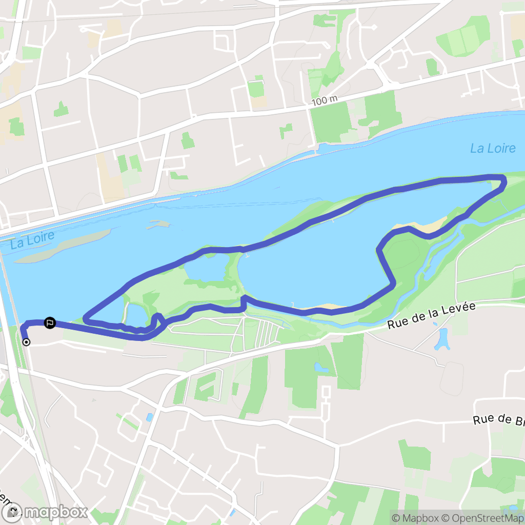 Saint-Jean-le-Blanc : carte du parcours de randonnée - France