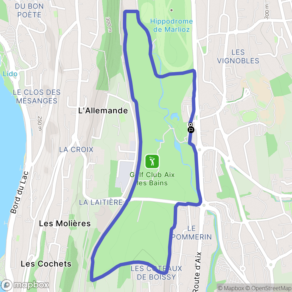 Aix-les-Bains : carte du parcours de randonnée - France