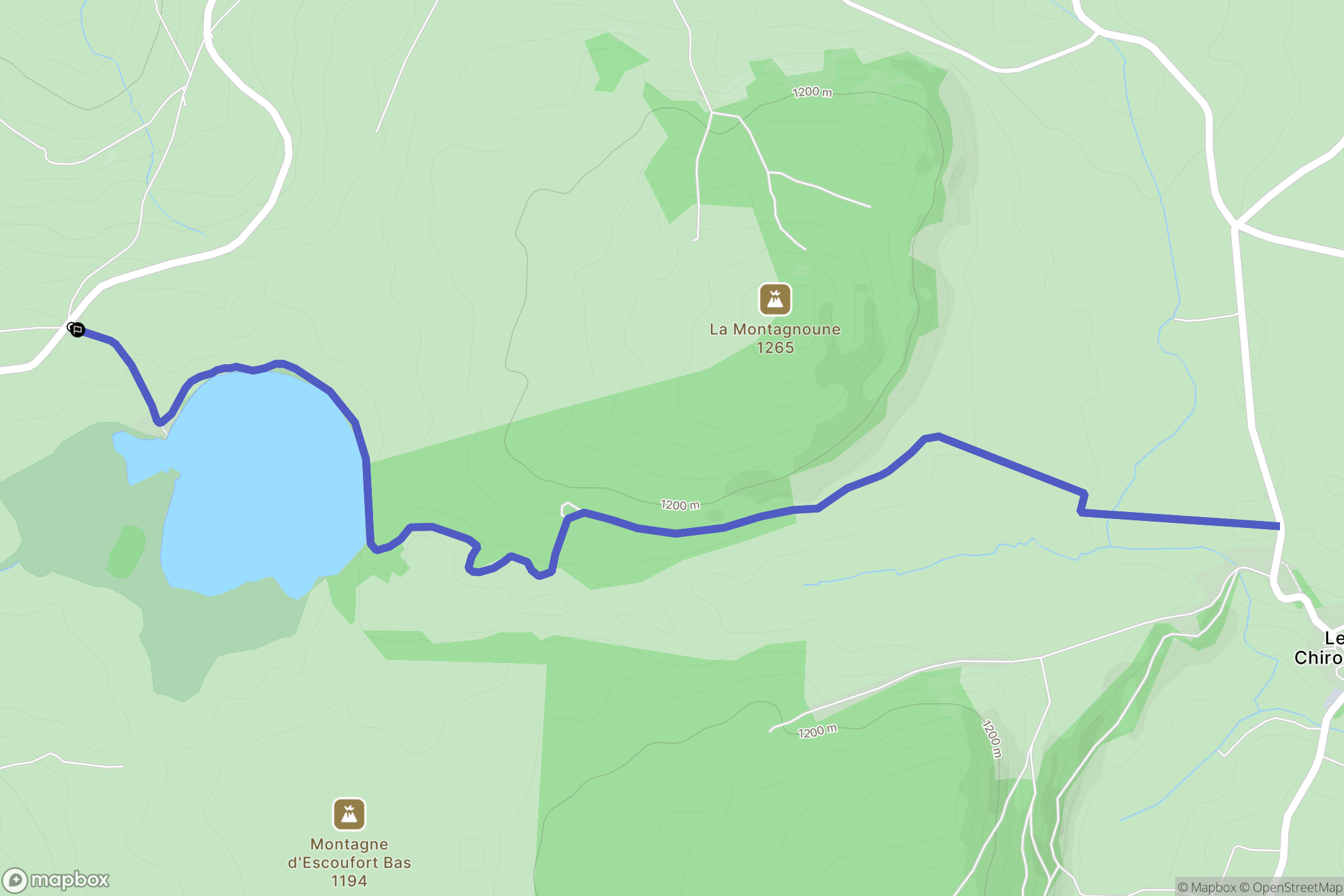 Besse-et-Saint-Anastaise : carte du parcours de randonnée - France