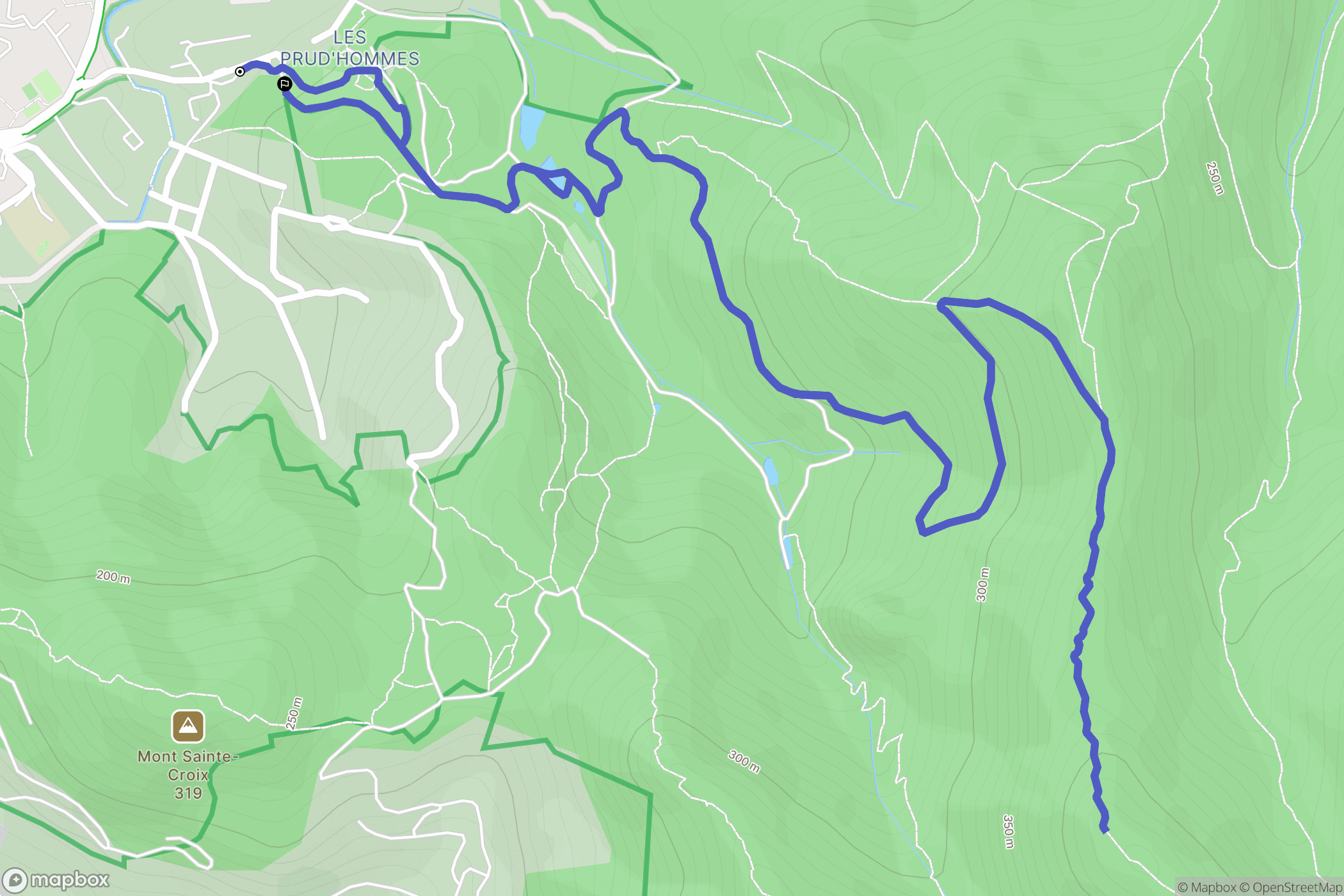 Marseille : carte du parcours de randonnée - France