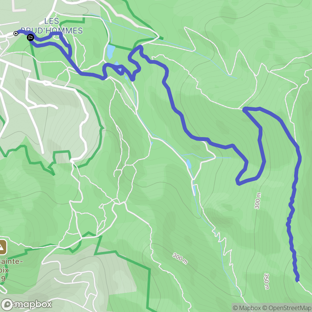 Marseille : carte du parcours de randonnée - France