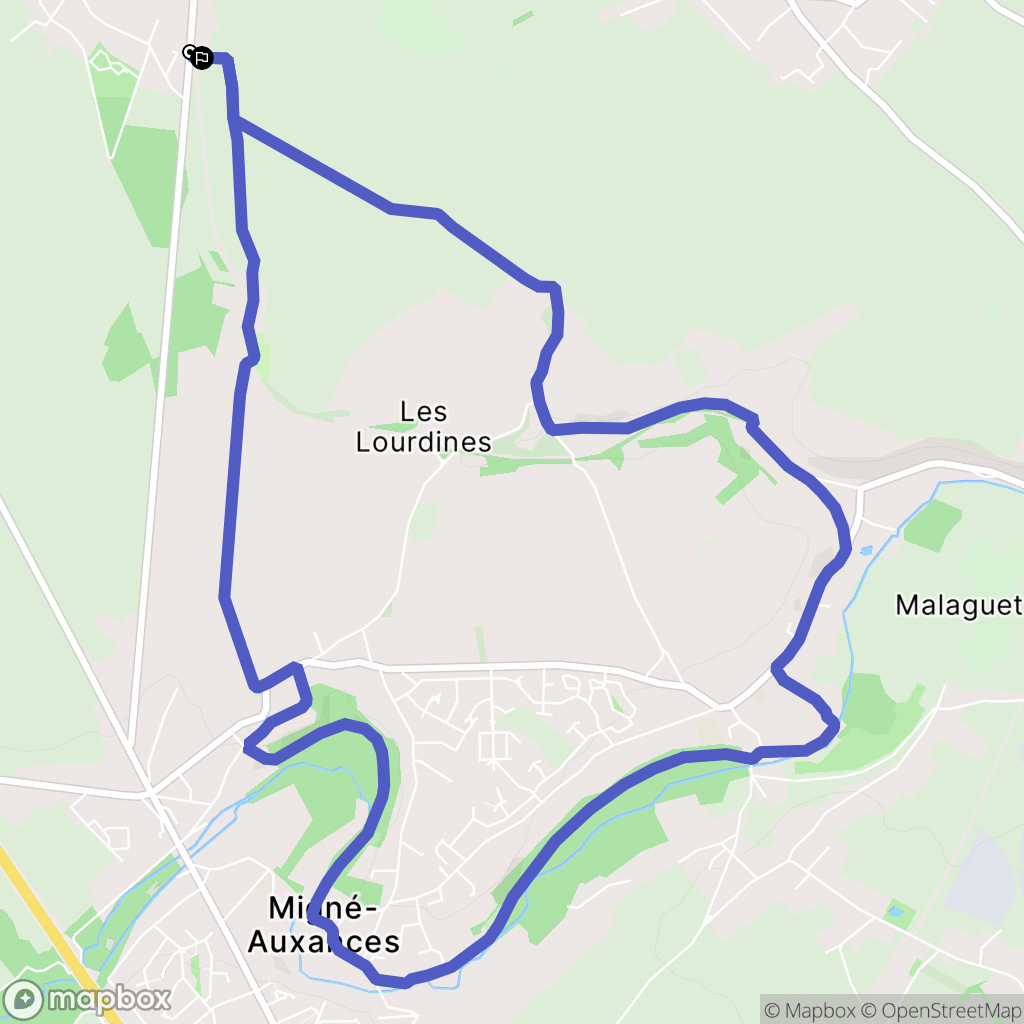 Avanton : carte du parcours de randonnée - France