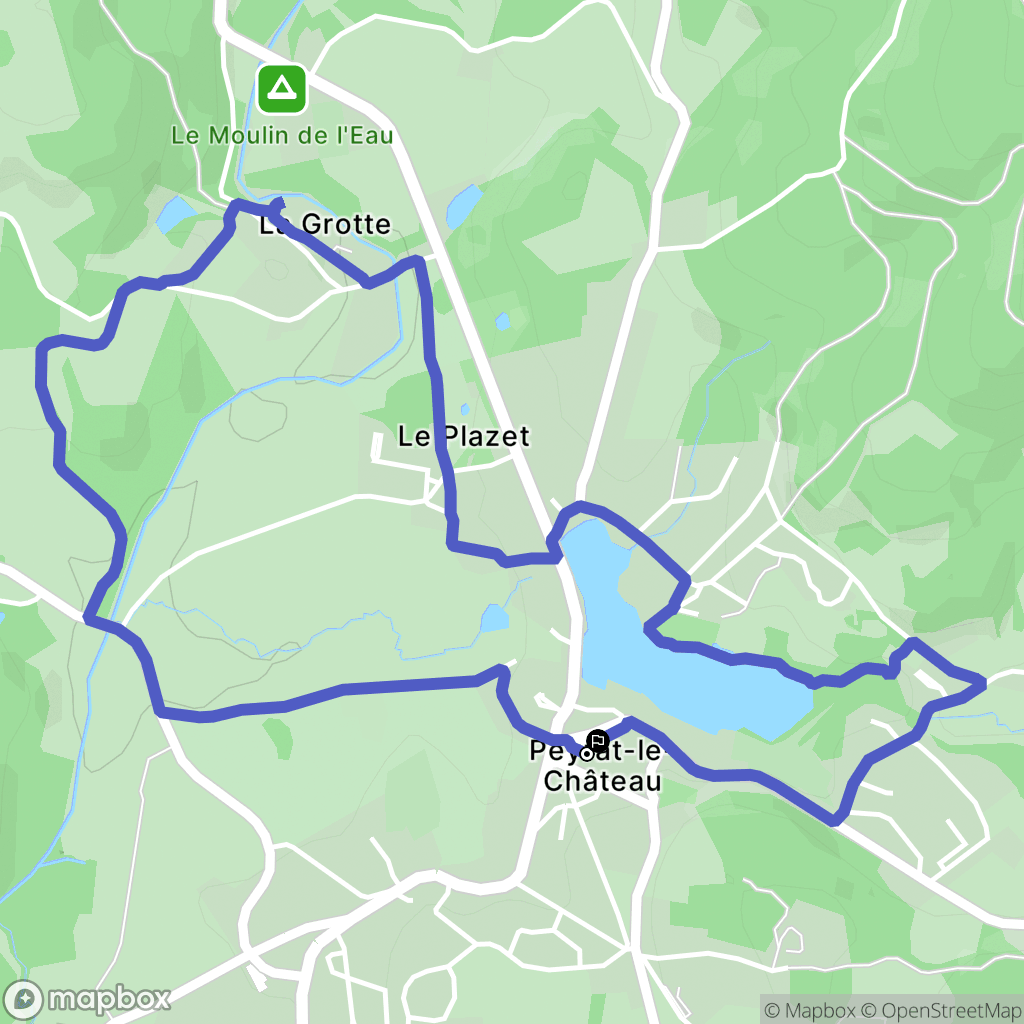 Peyrat-le-Château : carte du parcours de randonnée - France