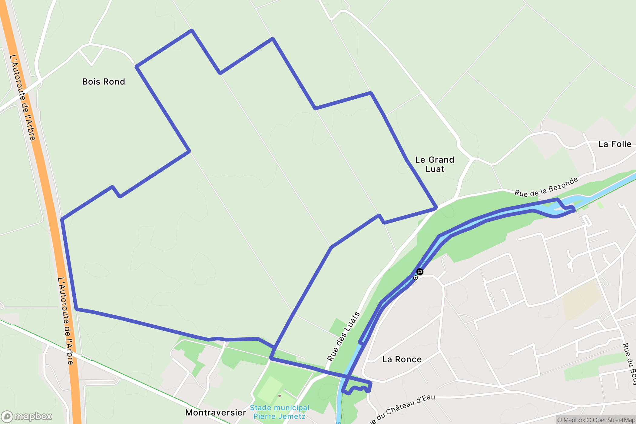 Pannes : carte du parcours de randonnée - France