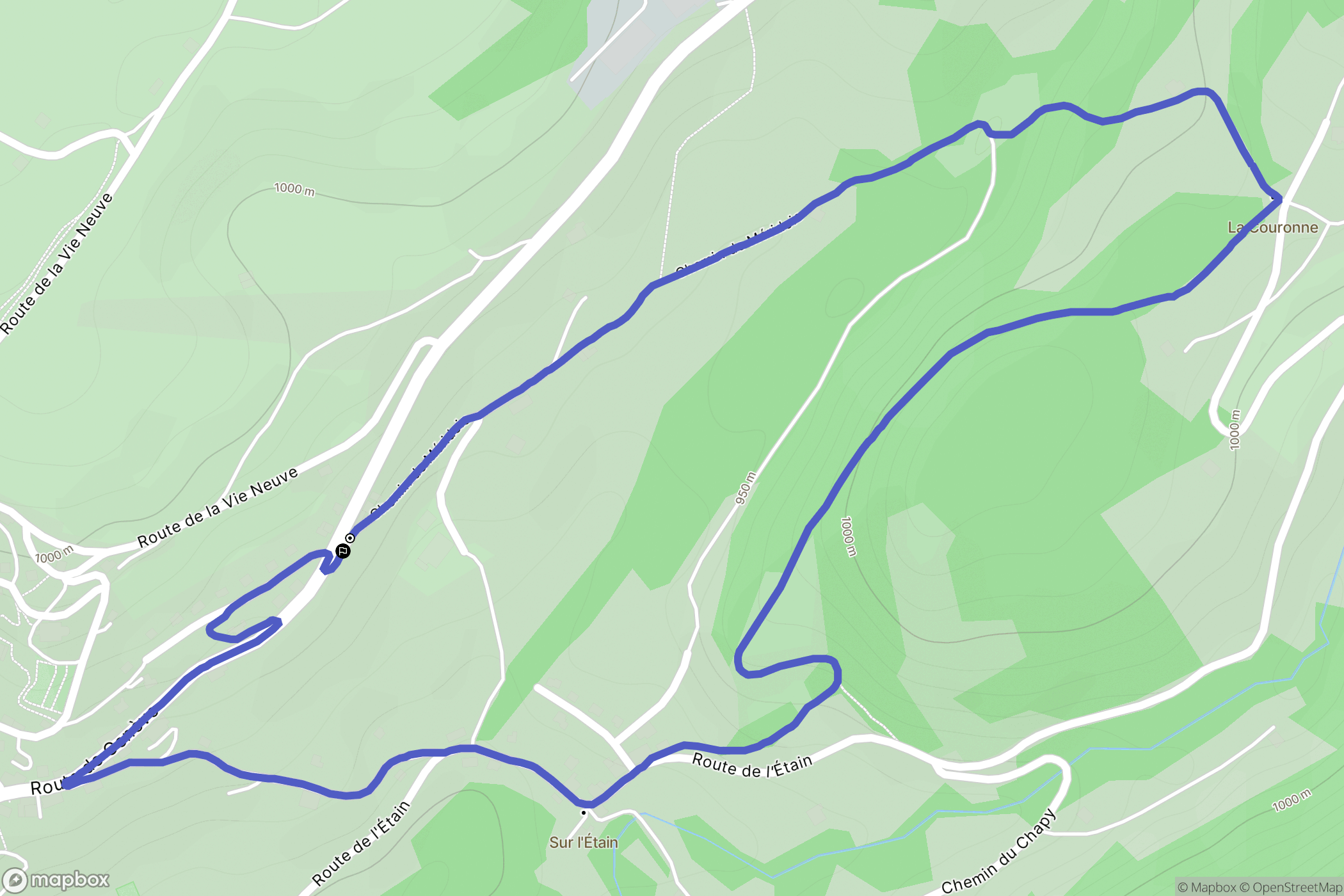 Septmoncel les Molunes : carte du parcours de randonnée - France