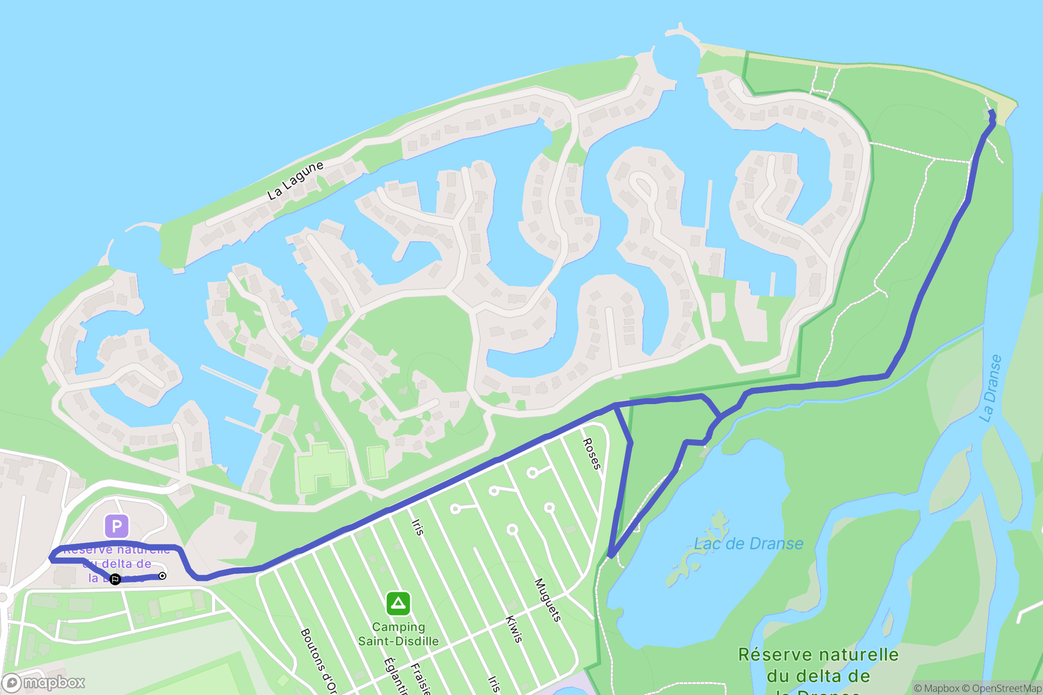 Thonon-les-Bains : carte du parcours de randonnée - France