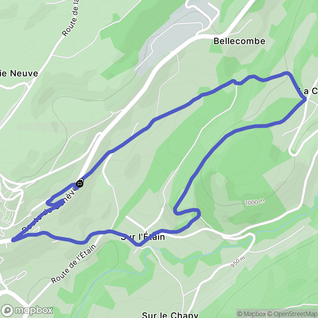 Septmoncel les Molunes : carte du parcours de randonnée - France