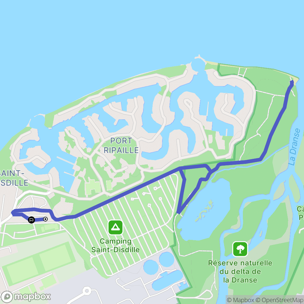 Thonon-les-Bains : carte du parcours de randonnée - France