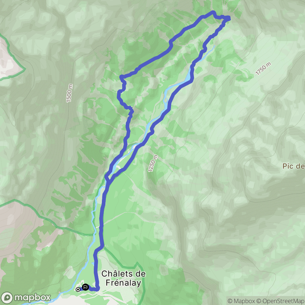 Sixt-Fer-à-Cheval : carte du parcours de randonnée - France