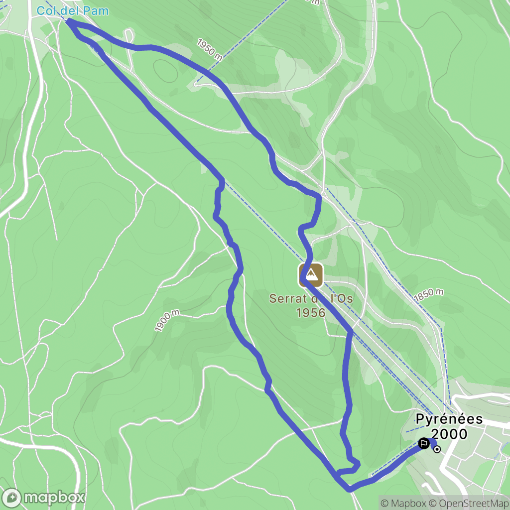 Bolquère : carte du parcours de randonnée - France