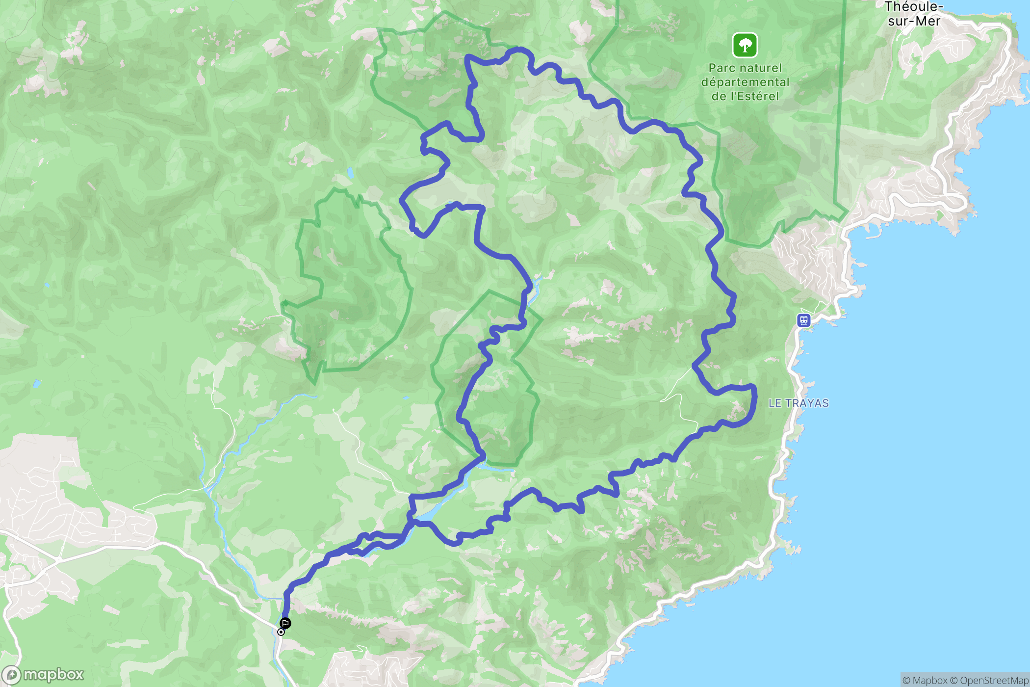 Saint-Raphaël : carte du parcours de randonnée - France