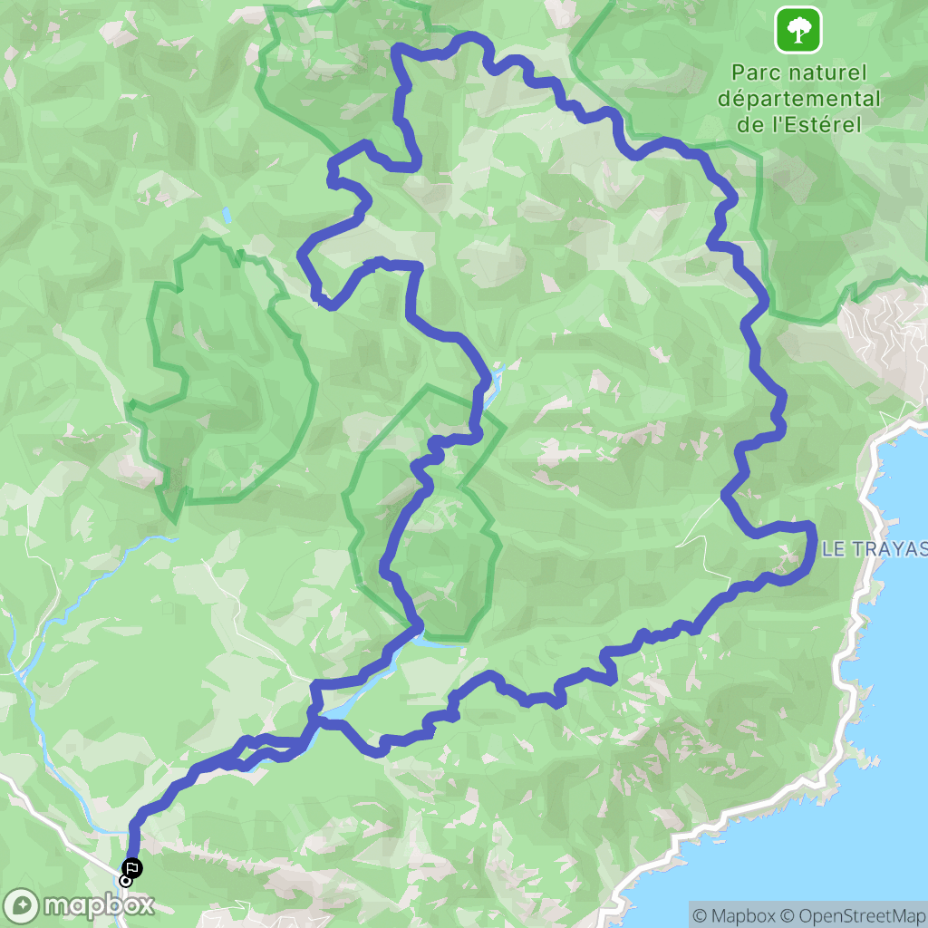 Saint-Raphaël : carte du parcours de randonnée - France