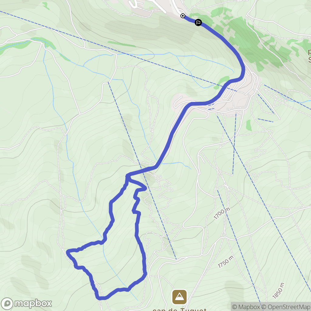 Peyragudes-Balestas : carte du parcours de randonnée - France