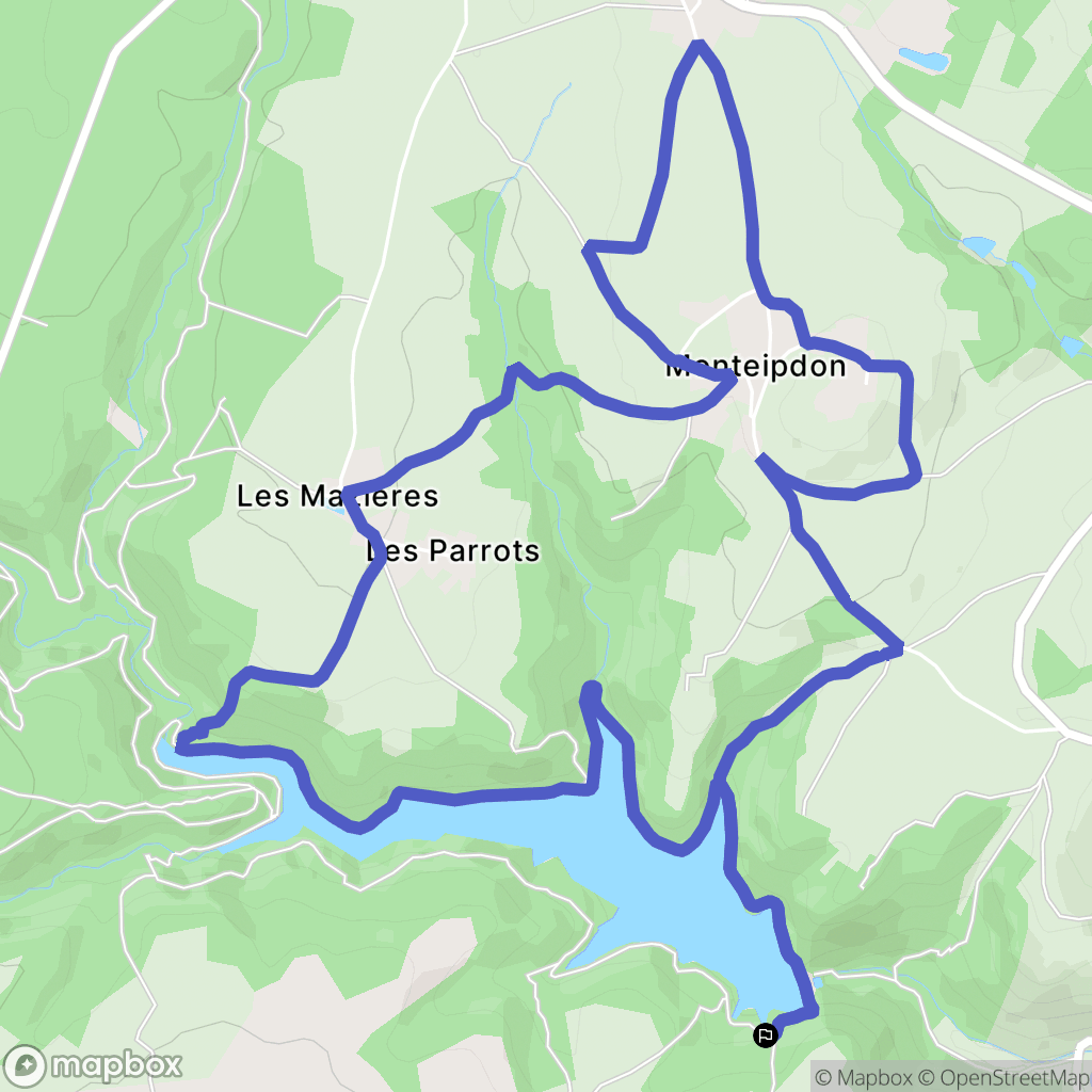 Saint-Hilaire-la-Croix : carte du parcours de randonnée - France