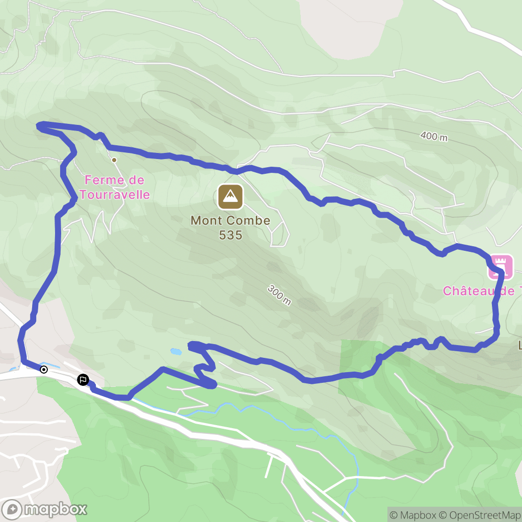 Le Revest-les-Eaux : carte du parcours de randonnée - France