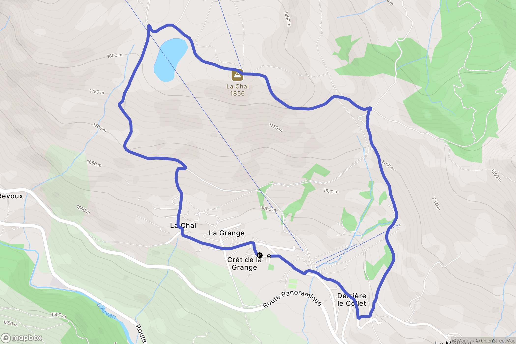 Saint-Jean-d'Arves : carte du parcours de randonnée - France