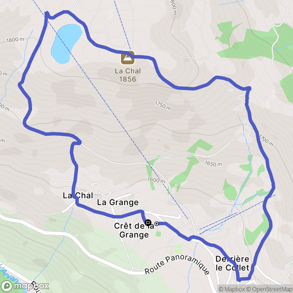 Saint-Jean-d'Arves : carte du parcours de randonnée - France