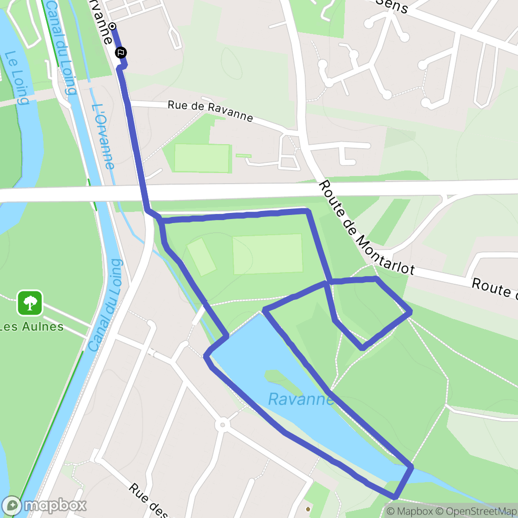 Moret-Loing-et-Orvanne : carte du parcours de randonnée - France
