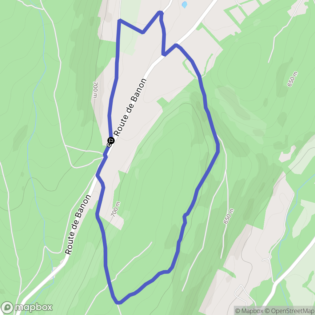 Montsalier : carte du parcours de randonnée - France