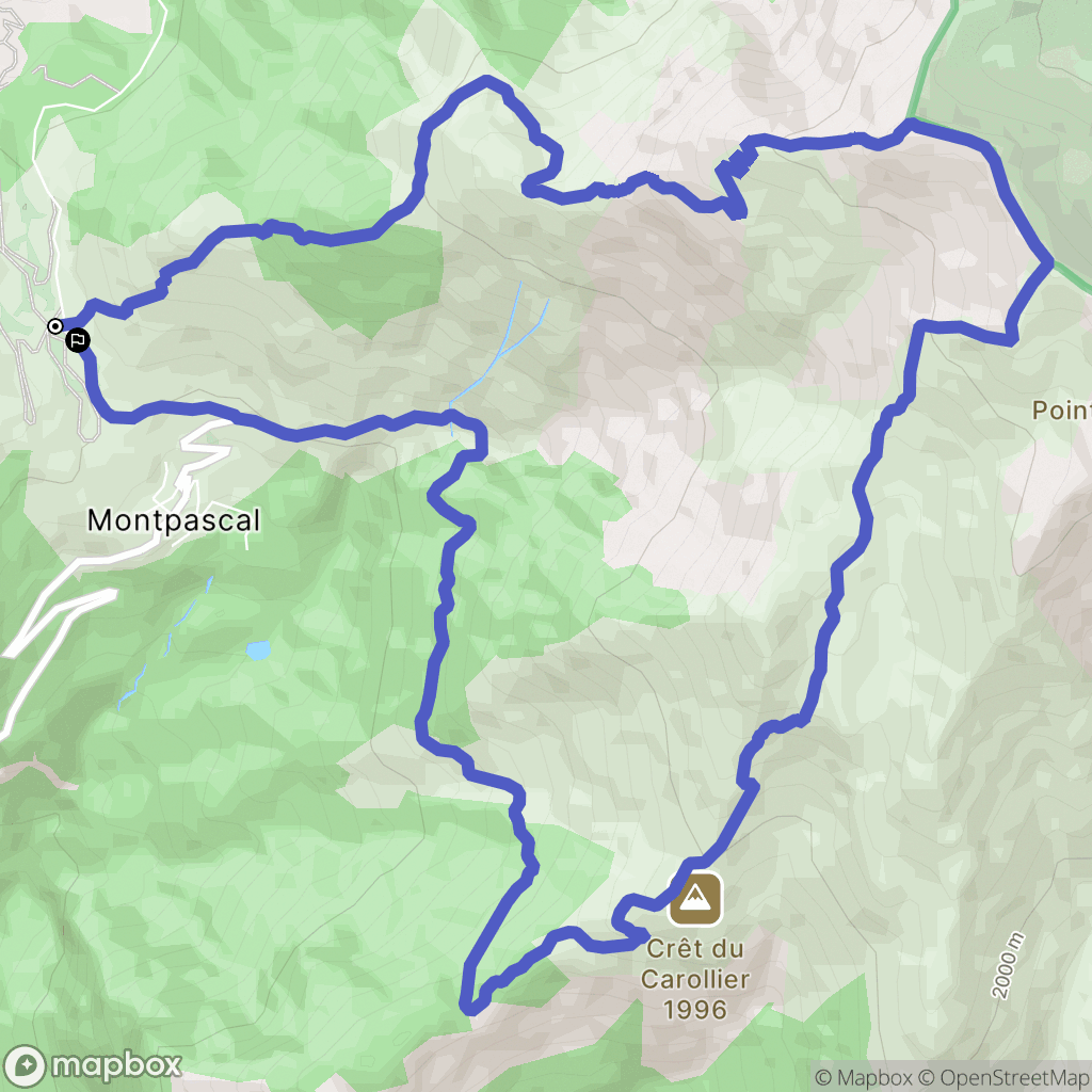 La Tour-en-Maurienne : carte du parcours de randonnée - France