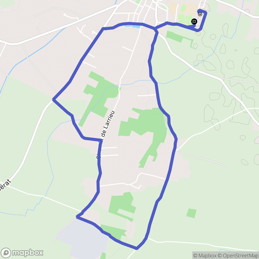 Lherm : carte du parcours de randonnée - France