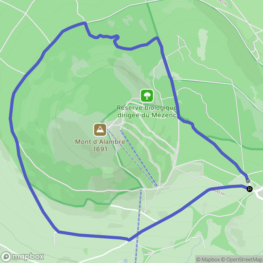 Les Estables : carte du parcours de randonnée - France