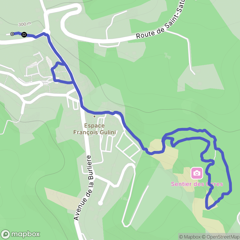 Roussillon : carte du parcours de randonnée - France
