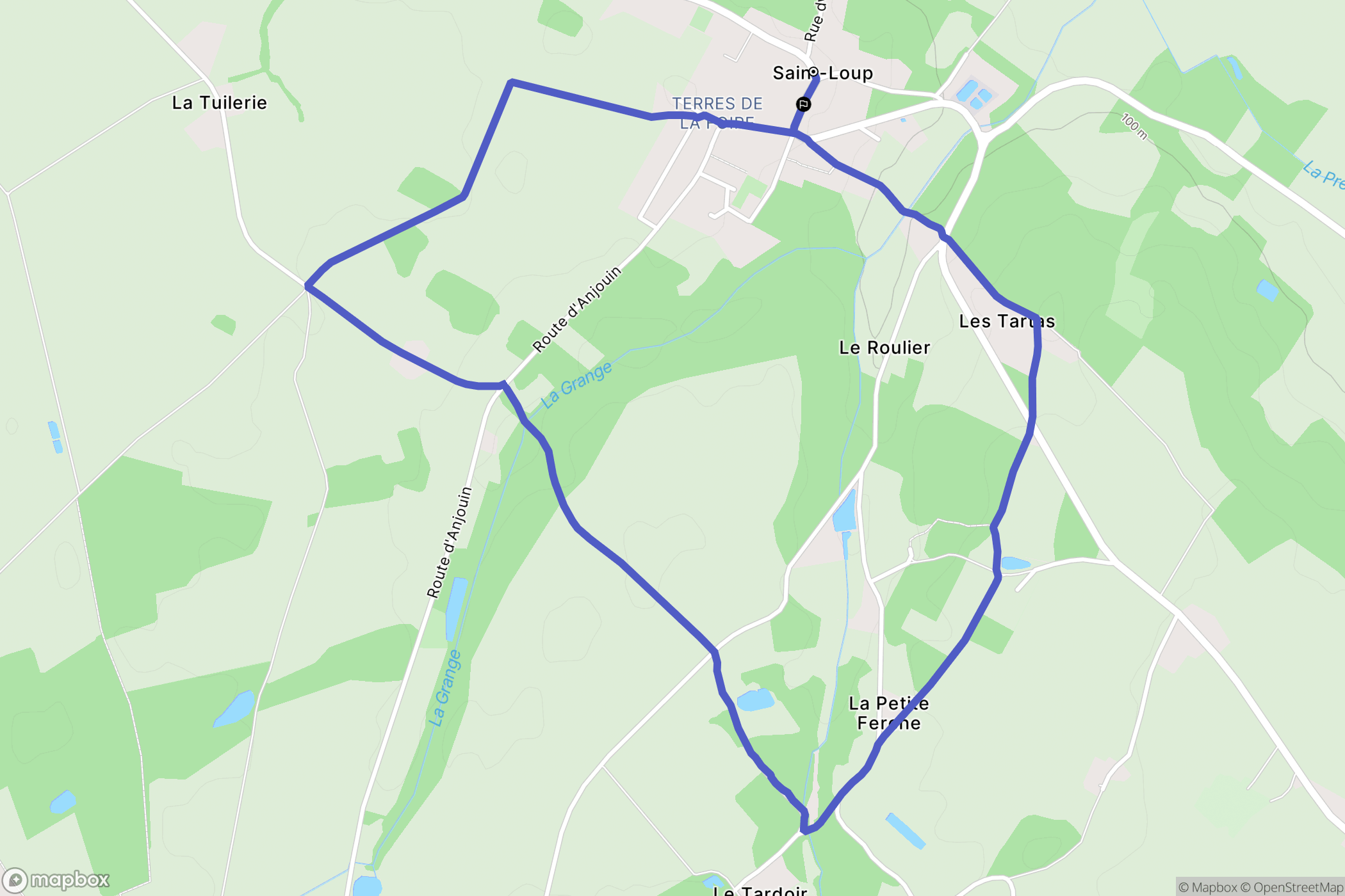 Mennetou-sur-Cher : carte du parcours de randonnée - France