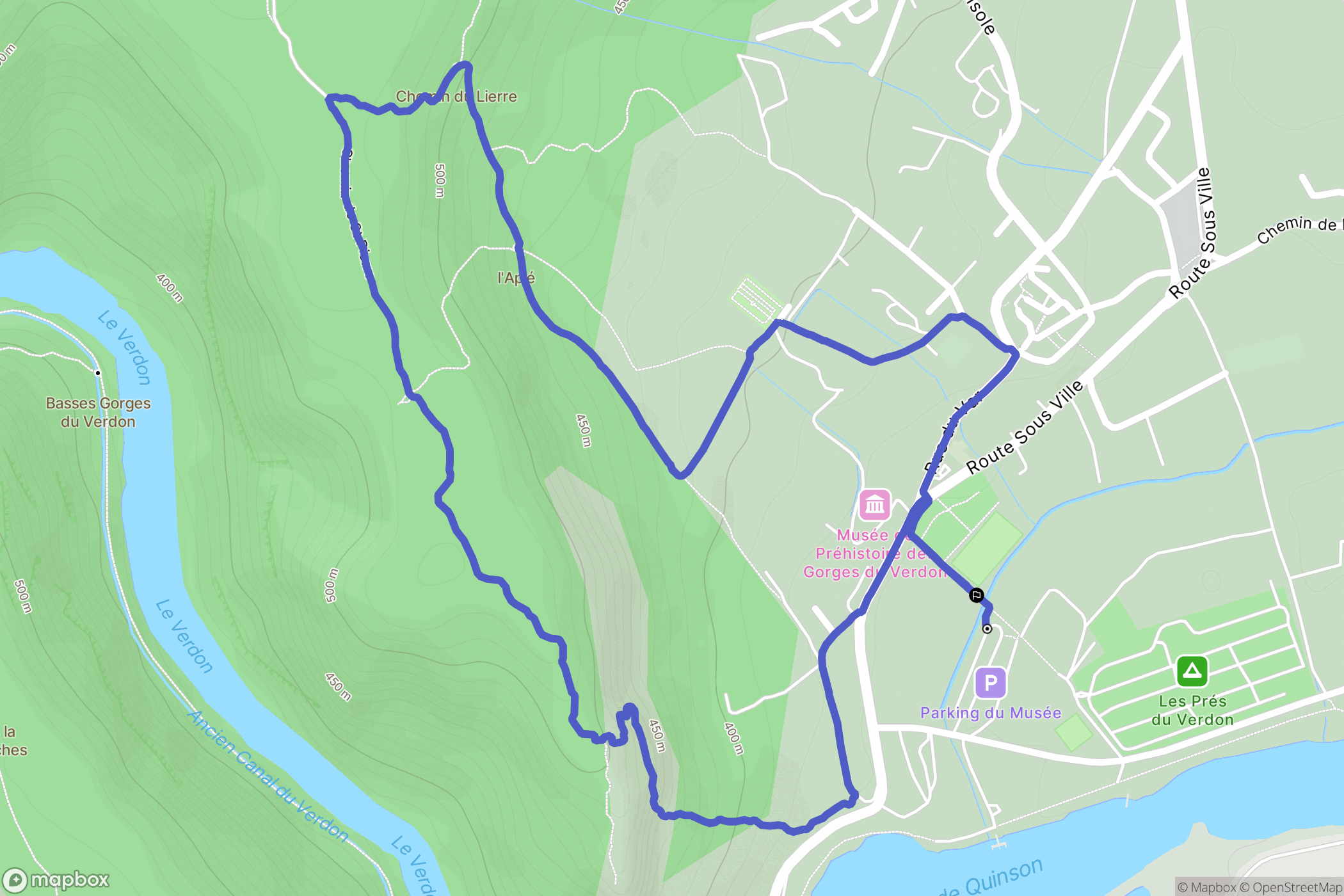 Quinson: routekaart voor buitenactiviteiten - France
