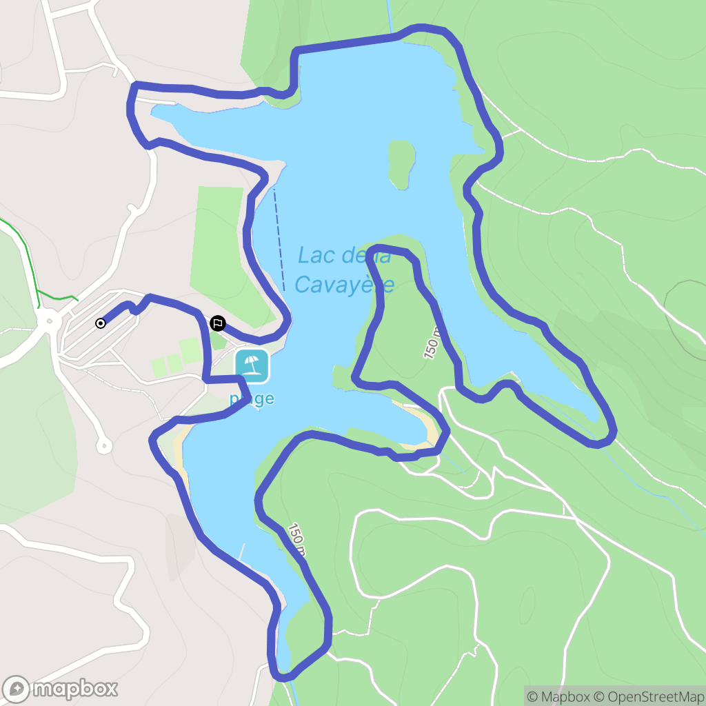 Carcassonne : carte du parcours de randonnée - France