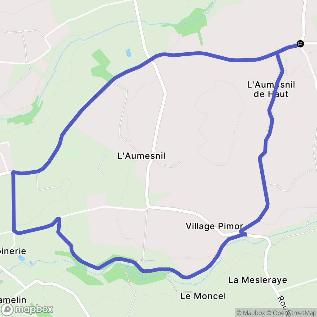 Saint-Planchers : carte du parcours de randonnée - France