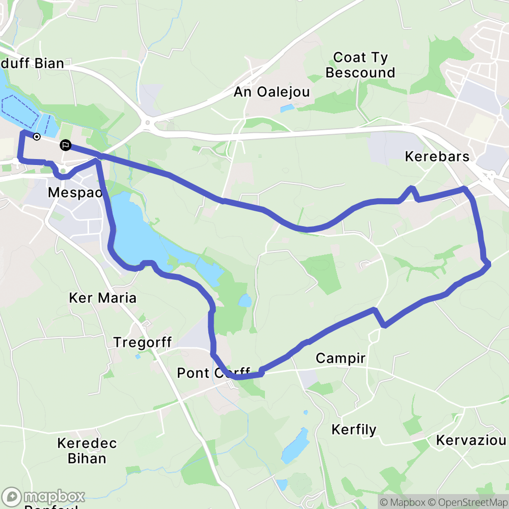 Saint-Renan : carte du parcours de randonnée - France