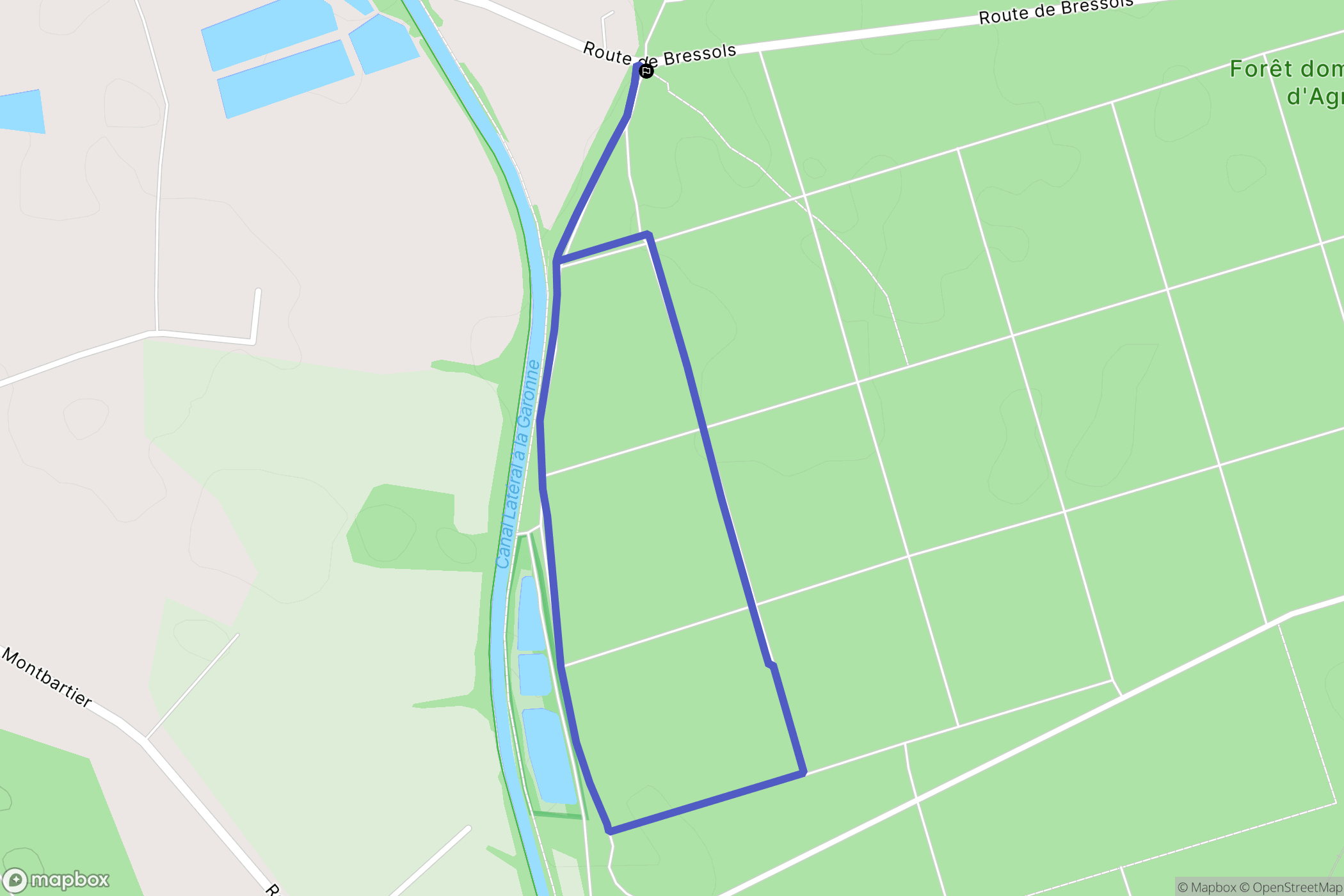 Montech : carte du parcours de randonnée - France