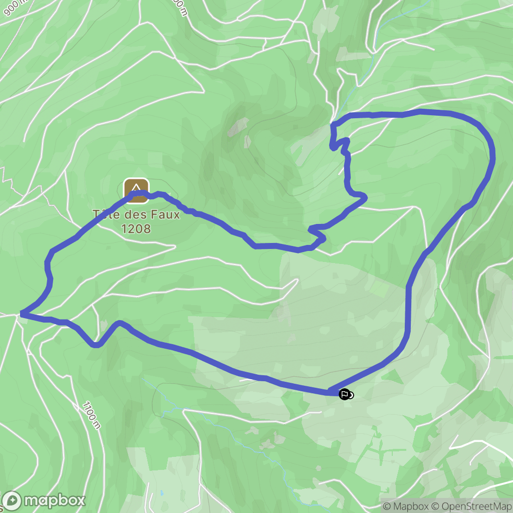 Orbey : carte du parcours de randonnée - France