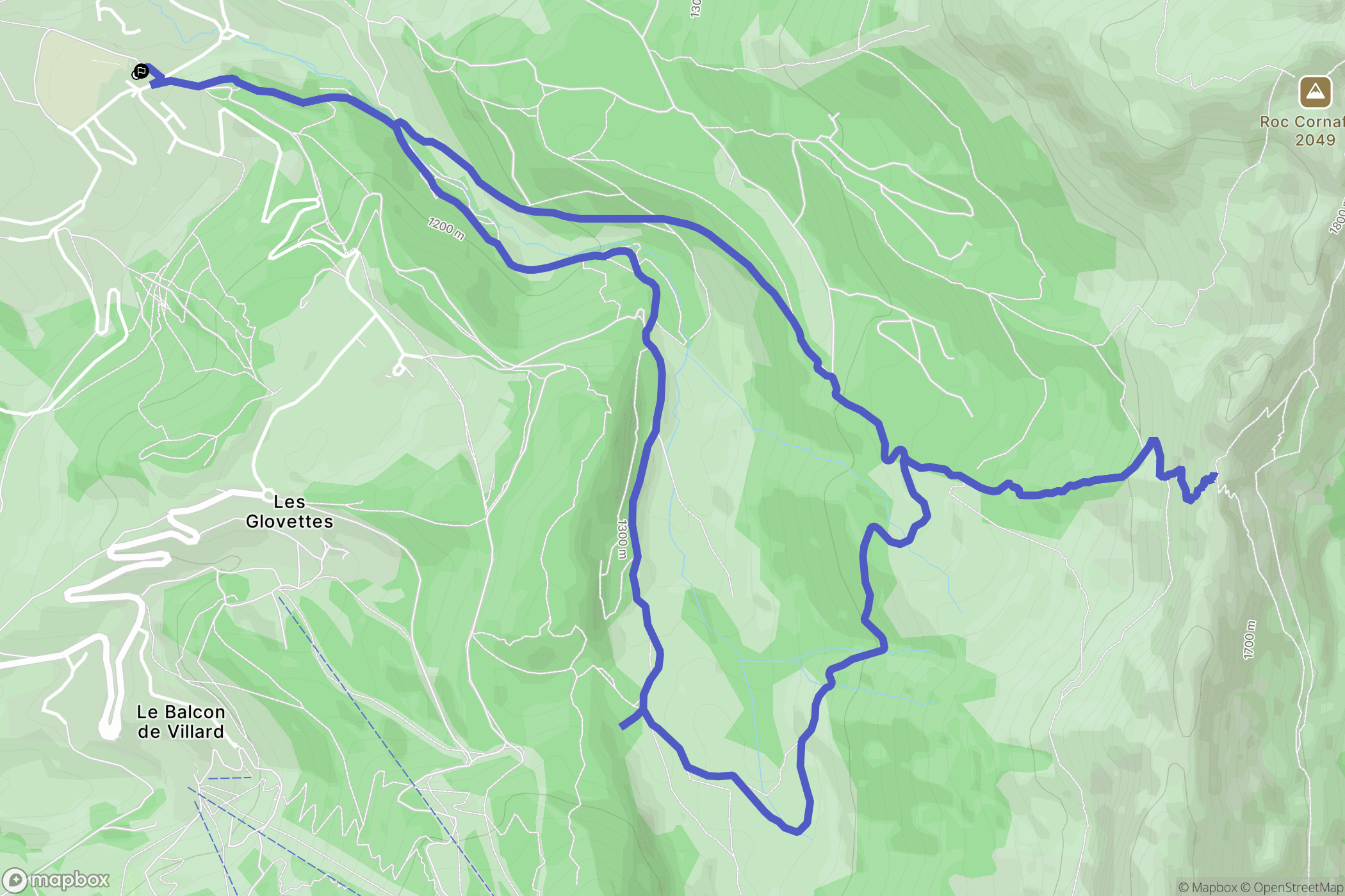 Villard-de-Lans : carte du parcours de randonnée - France