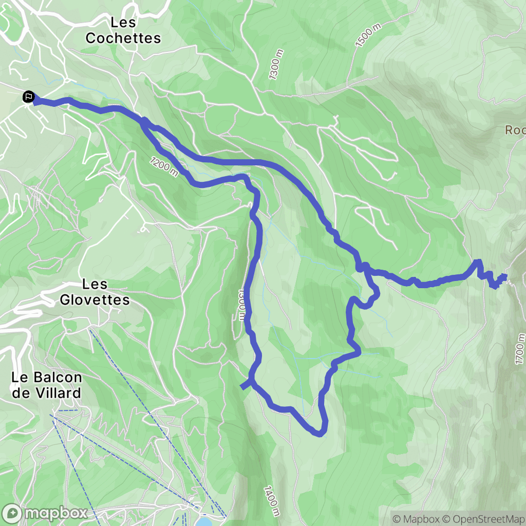 Villard-de-Lans : carte du parcours de randonnée - France
